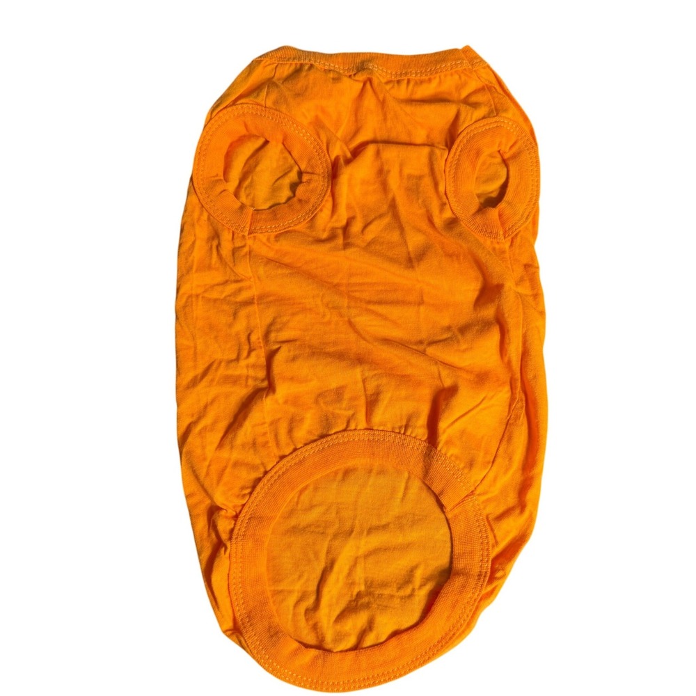 Solid Orange Pet T-Shirt Lightweight Dog Shirt Pullover Small Medium